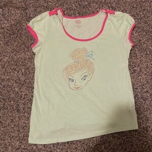 Green Tinkerbell Shirt with Pink Accents